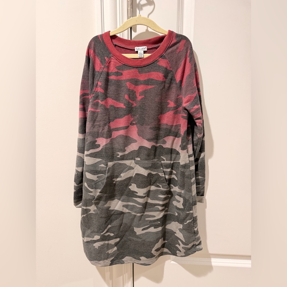 Splendid Kids Camo Dress - Red and Gray